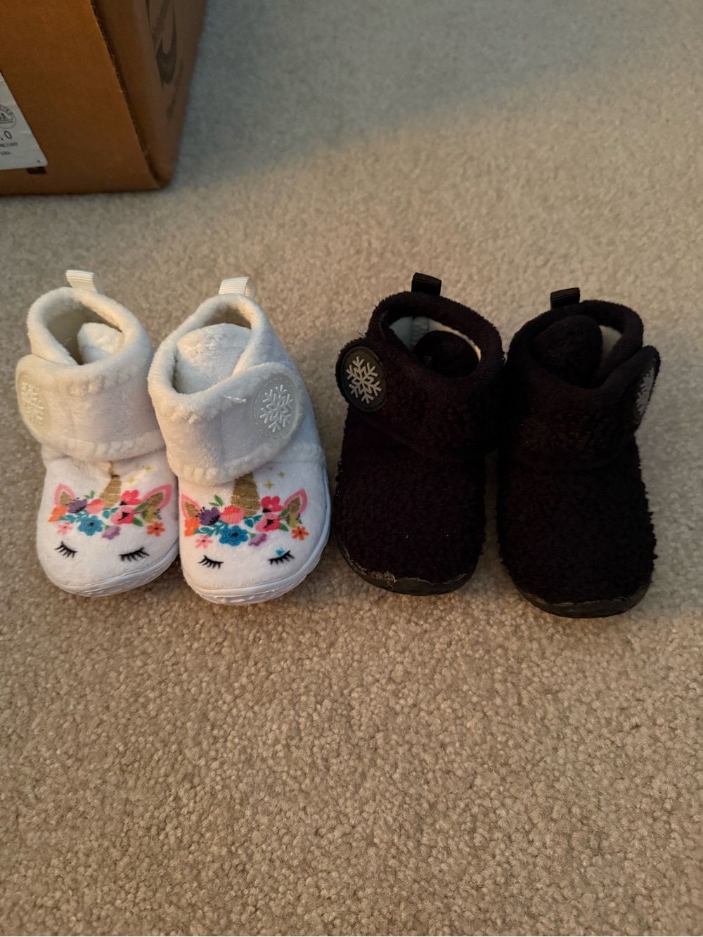Baby size 3 indoor shoes with rubber bottom
